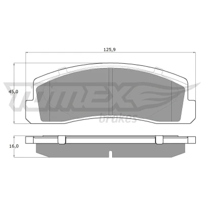 Imagen de TOMEX brakes TX 12 16 Juego de pastillas freno Eje delantero LADA: Niva