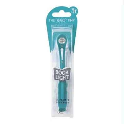 Imagen de IF Really Tiny Book Light (Blue) Compact Reading Lights for Books in Bed Flexible Clip On A Great Lamp with Batteries Included