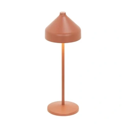 Imagen de Zafferano, Lámpara Amelie, de Mesa Portátil y Recargable con Control Táctil, para Salón Exterior, Atenuador, 2200 3000 K, Altura 34 cm, Color Terracota