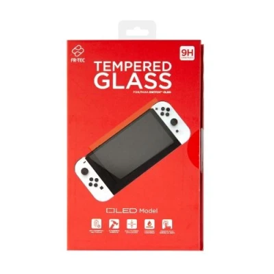 Imagen de Protector pantalla FR TEC B09BRN4W8X, Para Nintendo Switch OLED, Vidrio templado, Dureza 9H, Transparente