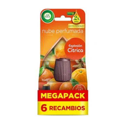 Imagen de Air Wick Essential Mist 6 recambios de ambientador difusor aceites esenciales para casa con aroma a Explosión Cítrica