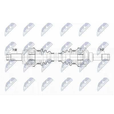 Imagen de NTY NPW BM 077 Árbol de Transmisión Eje trasero, derecha 830 automática BMW: 5 GT