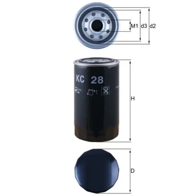 Imagen de MAHLE ORIGINAL KC 28 Filtro Combustible enroscable