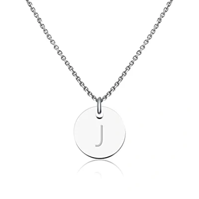 Imagen de GOOD.designs ® Collar de letras para señoras I nombre con letra en plata mujer inicial (J)