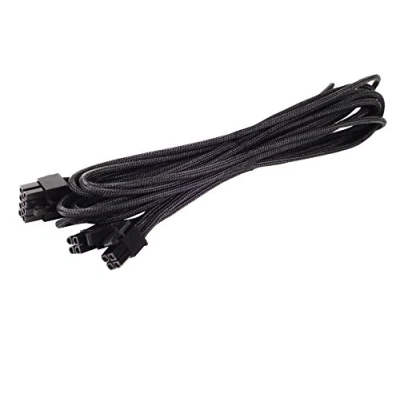 Imagen de SilverStone SST PP06B EPS55 Cable enfundado para FA de 55cm EPS/ATX 8pin(4+4), Negro