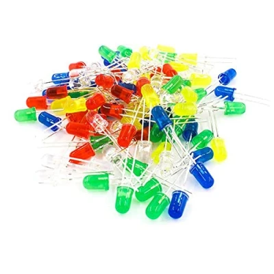 Imagen de OcioDual Kit 50 Diodos LED 5mm Rojo Azul Verde Amarillo Blanco para Robotica Electronica