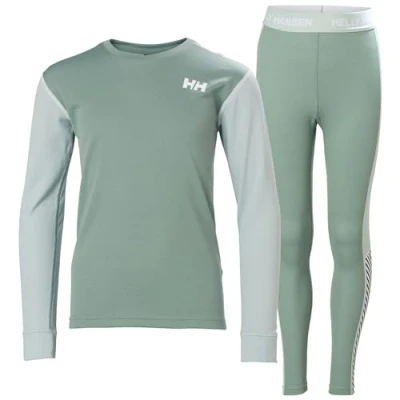 Imagen de Helly Hansen Jr HH LIFA Active Set Capa de Base Inferior, 489 Cactus, 12 años Unisex niños