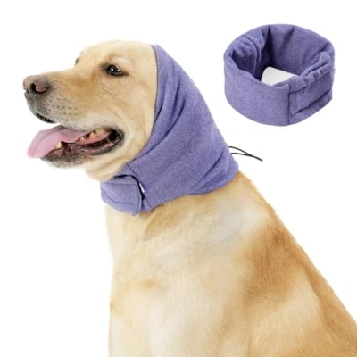 Imagen de orejeras para perros, sin solapa, calmante, protección contra el ruido, alivio de la ansiedad, auditiva