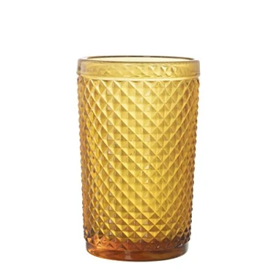 Imagen de DRW Set de 6 Vasos Altos Cristal 330ml en Mostaza. Medidas: 330 ml