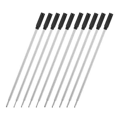 Imagen de MengRan recambios de tinta bolígrafo 4.5 pulgadas para bolígrafos giratorios, punta mediana 1 mm, compatible con Cross (8513) (10 piezas negra)