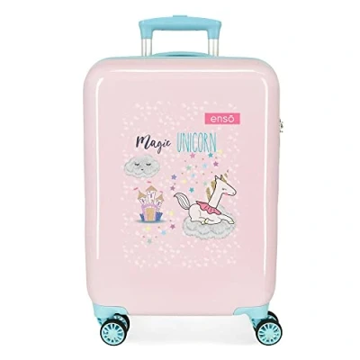 Imagen de Enso Magic Unicorn Maleta de cabina Rosa 38x55x20 cms Rígida ABS Cierre combinación lateral 34L 2 kgs 4 Ruedas dobles Equipaje Mano