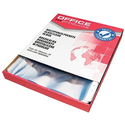 Imagen de Office Products 21142535 Fundas transparentes 90, PP, A4, transparente, 55 µm 100 unidades), transparente