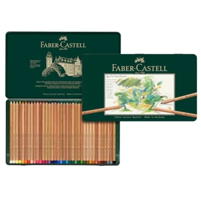 Imagen de Faber Castell 112136 Estuche de metal con 36 ecolápices Pitt pastel, multicolor