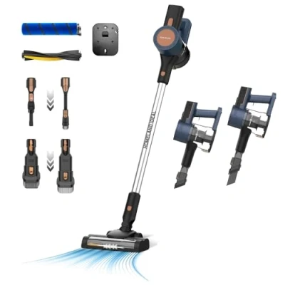 Imagen de Taurus Homeland Ideal Aspirador Escoba, 150 W, 0.5 Liters, Plástico, 2 Velocidades, Azul, Negro