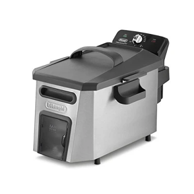 Imagen de DeLonghi F 44510 CZ Freidora (3 L, 1 kg, 3 Solo, Negro, Acero inoxidable, Independiente)