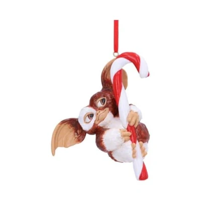 Imagen de Nemesis Now Gremlins Gizmo Adorno Colgante de bastón Caramelo 10,5 cm, Resina, Producto Oficial Gremlins, decoración navideña Fundido en la Mejor Pintado a Mano