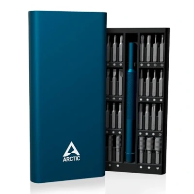 Imagen de ARCTIC Precision Screwdriver Toolkit Juego de destornillador precisión 62 en 1, estrella/plano/torx/pozidriv/hex, carcasa aluminio, para electrónica, ordenador portátil, tableta, gafas, relojes