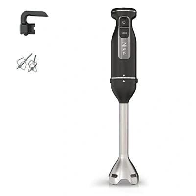Imagen de Ninja Foodi batidora de mano 2 en 1, procesador alimentos con accesorios, base eléctrica 850 W, inmersión, 5 velocidades mezcla, cable 1,5