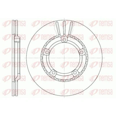 Imagen de REMSA Disco de freno HYUNDAI: H 1 / Starex MPV Eje delantero 276, 276mm 20mm 5 ventilado 6870.10 Discos freno,