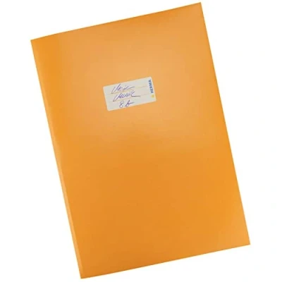 Imagen de HERMA 19747 Sobre de cartón DIN A4, con espacio para escribir, papel estable y extrafuerte, protector cuadernos, color naranja