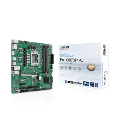 Imagen de ASUS Pro Q870M C CSM Business Mainboard Socket Intel LGA 1851 (Micro ATX, VPro, Memoria DDR5, PCIe 5.0, Q LED Core, Control Center Express, SafeSlot)