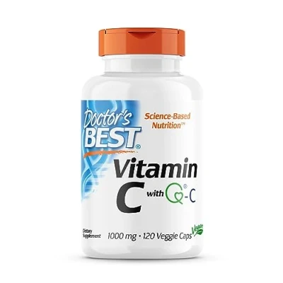 Imagen de Doctor&#039;s Best, Vitamina C con Quali C, 1.000mg, 120 Cápsulas veganas, Probado en Laboratorio, Sin Gluten, Soja, Vegetariano
