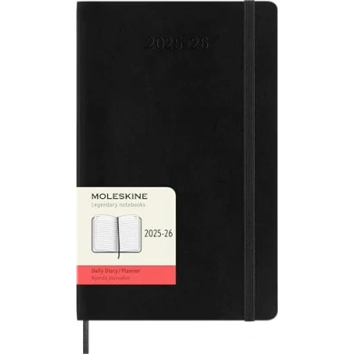 Imagen de Moleskine Daily Planner 2025 2026, Agenda Diaria de 18 Meses con Tapa Suave y Cierre Elástico, Formato Grande 13 x 21 cm, Color Negro