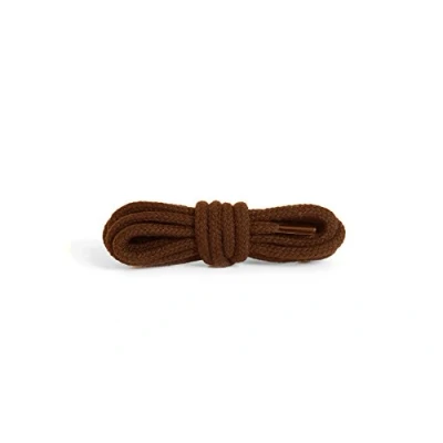 Imagen de Kaps Cordones Gruesos Redondos, 5 6 mm de diámetro, Duraderos 100% Algodón para Calzado Casual, Fabricados en Europa, 1 par (120 cm 47 inch to 8 eyelet pairs/ 76 Marrón)