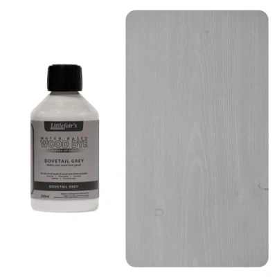Imagen de Littlefair&#039;s Tinte para Madera 250ml Acabado Premium, Fácil de Usar y Limpiar Basado en Agua, Seguro Ecológico Disponible Muchos Colores Color: Gris cola milano