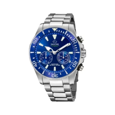 Imagen de JAGUAR Reloj Modelo J888/1 de la colección Connected, Caja 45,7 mm Azul con Correa Acero para Caballero