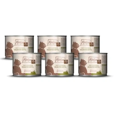 Imagen de MjAMjAM Comida húmeda Premium para Gatos Puro Placer de Carne Delicioso búfalo Puro, Pack 6 (6 x 200 g), sin Cereales con Extra