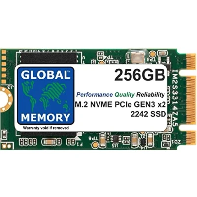 Imagen de GLOBAL MEMORY unidad de estado sólido M.2 2242 PCIe Gen3 x2 NVMe B+M 256 GB (SSD) para Lenovo Ideapad 3 530S / THINKPAD V15 P52S X280 T470P T480S T480 T495 L490 T5800 1