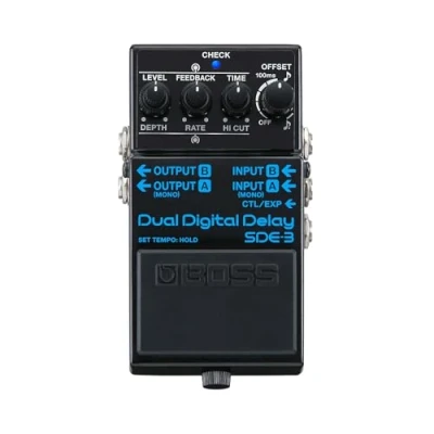 Imagen de Pedal de delay digital doble BOSS SDE 3 El auténtico sonido del mítico compacto Roland 300 Funciones modernas y versátiles