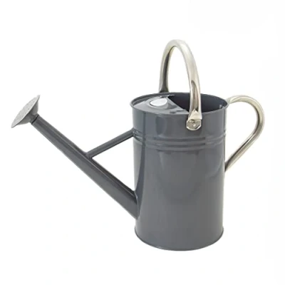Imagen de Kent &amp; Stowe Regadera de Metal Acero galvanizado Gris frío 4,5 L, Resistente al óxido, Herramienta jardín Estilo clásico