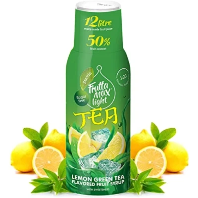 Imagen de Light Bajo en carbohidratos Jarabe de fitness FruttaMax Azúcar Cero con Stevia 50 60% Contenido Fruta 500ml (Té Verde Limón Light)