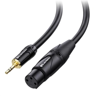 Imagen de cable Matters no balanceado de 3,5 mm a XLR 1,8 m macho hembra (cable mm, 1/8, XLR)