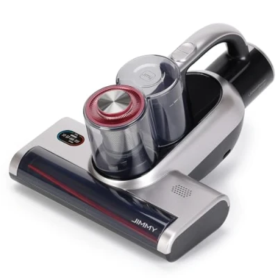 Imagen de Jimmy BD7 Pro Aspirador Antiácaros, Luz Ultravioleta UV C y Ultrasonidos, Antiácaros Antibacterias, Doble Taza, 4 Modo de Trabajo, para Camas, Almohadas, Pelo Mascotas, Carga rápida, Sin Cable