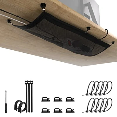 Imagen de Organizador Cables Escritorio Bandeja Recoge Mesa Ordenar Cable Management Desk Ultimate Setup®