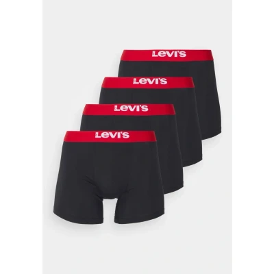 Imagen de Levi&#039;s MEN Solid Basic Boxer Brief 4 PACK Culotte, Hombre, Talla: Medium, Black/red