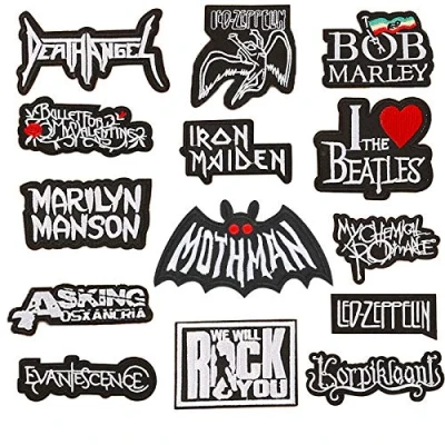 Imagen de sylbx Parche Ropa, 14 pcs Patch Sticker, DIY Ropa Parches Termoadhesivos, Decorativos Apliques, Bordados Aplique, Iron on Patches, per jeans camiseta bolsas sombrero