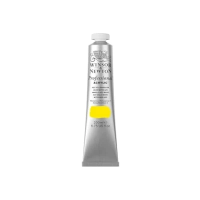 Imagen de Winsor &amp; Newton Professional Acrylic Pintura acrílica, tubo 200 ml, color amarillo medio azo