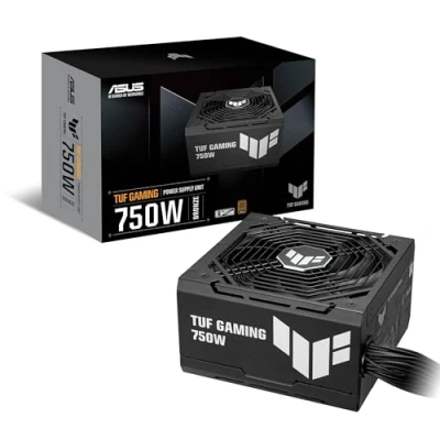 Imagen de ASUS TUF GAMING 750B Fuente de alimentación 750W Bronze (80 Plus Bronze, Grado Militar, Doble rodamiento Bolas, Revestimiento PCB, Axial Tech, tecnología 0db, Cables apantallados) Negro