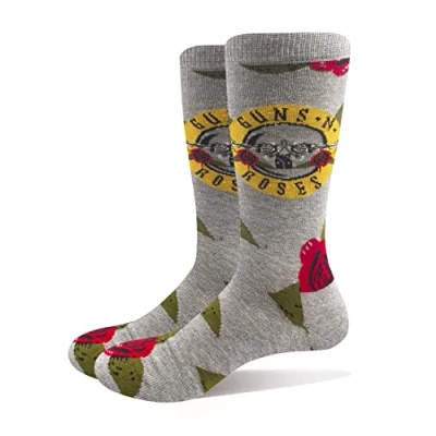 Imagen de Guns N&#039; Roses Calcetines Bullet Rosas para Adultos Unisex (40,5 EU, 45,5 EU) (Gris, Rojo, Verde)