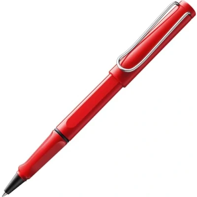 Imagen de Lamy safari red Bolígrafo roller con empuñadura ergonómica y ancho de trazo M para una escritura larga agradable hecho plástico robusto ASA recambio 63 en azul