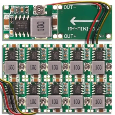 Imagen de Retoo DC 10 unidades, Mini 360, MP2307DN, Buck Converter, Step Down, regulador de voltaje, módulo, ajustable, 4,75 23 V, 1 17 3 A, fuente alimentación, alimentación