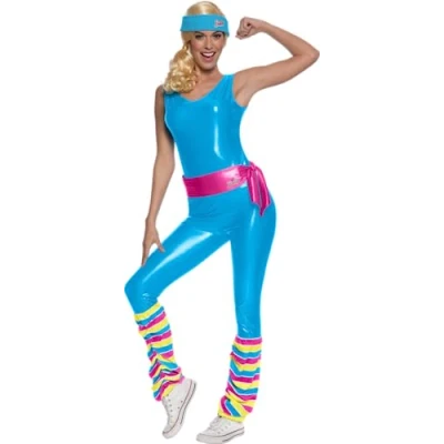 Imagen de RUBIES Disfraz Barbie deportista para mujer, Jumpsuit, calentadores, Cinturón y Diadema. Oficial Mattel, Navidad, Carnaval, Halloween, Despedidas de soltera, Fiestas, Cumpleaños