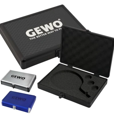 Imagen de GEWO maletín de Aluminio para Raqueta Ping Pong, con Espuma un Transporte Protegido y Almacenamiento Seguro Raquetas Pong Pelotas, Color Negro