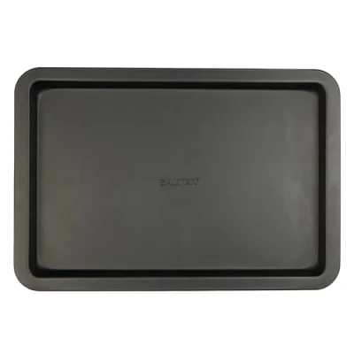 Imagen de Salter BW12559EU7 Bandeja para hornear de 37 cm, recubierta con antiadherente, grande galletas, apta hornos hasta 220C, sin PFOA, y asar verduras/galletas/pasteles, negro