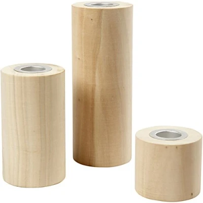Imagen de Creativ Company 56413 Portavelas Madera (Mesa, Madera, Cilindro, 3 pieza(s))