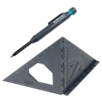 Imagen de wolfcraft Juego de proyecto &quot;Medición y marcado&quot; I 8659000 para medir realizar marcas en superficies piezas tridimensionales